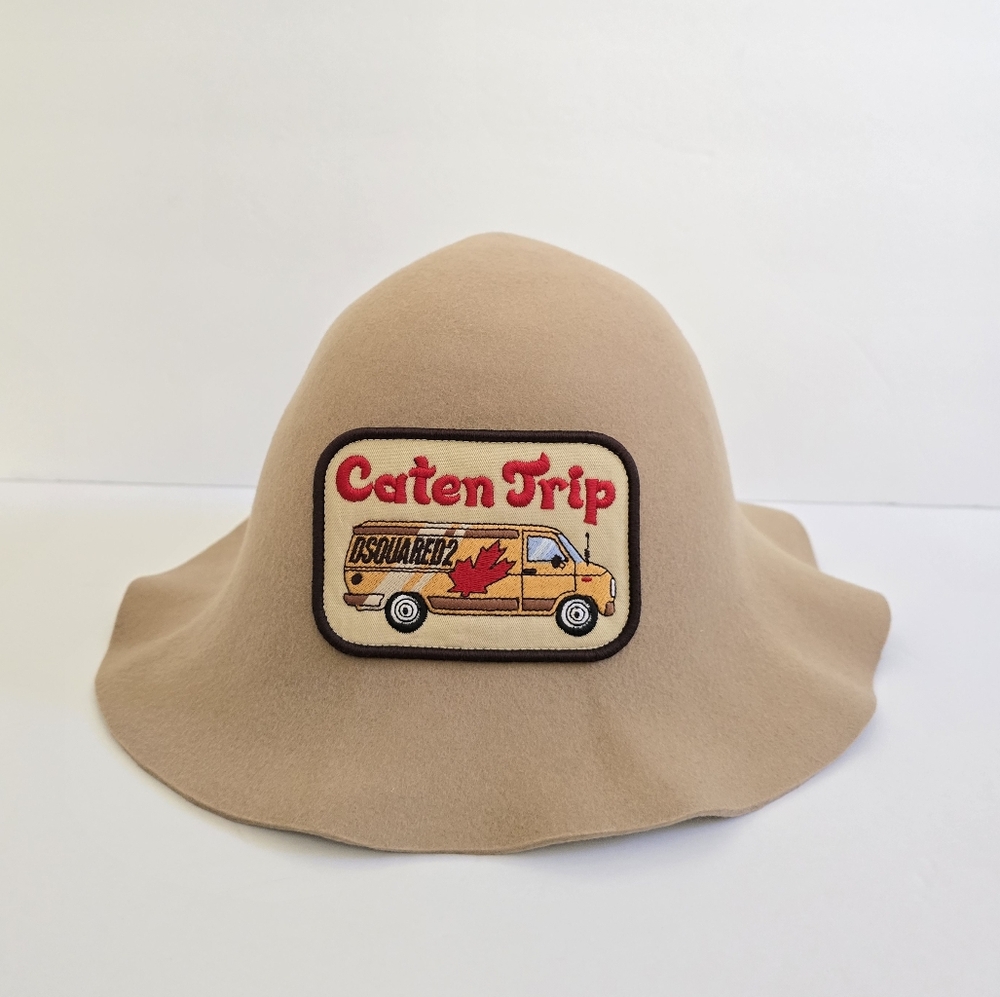 Dsquared2 Wool Hat Beige Tan